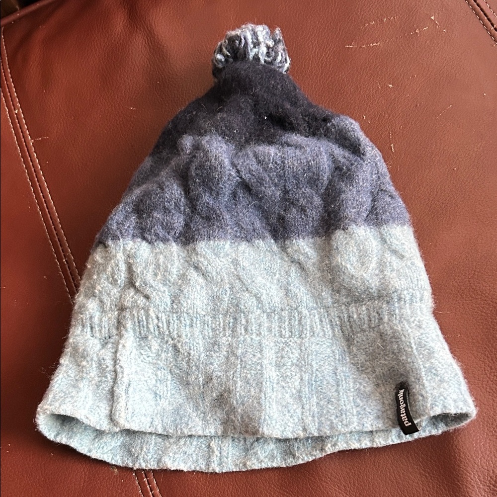 Patagonia Kids Blue and Gray Beanie